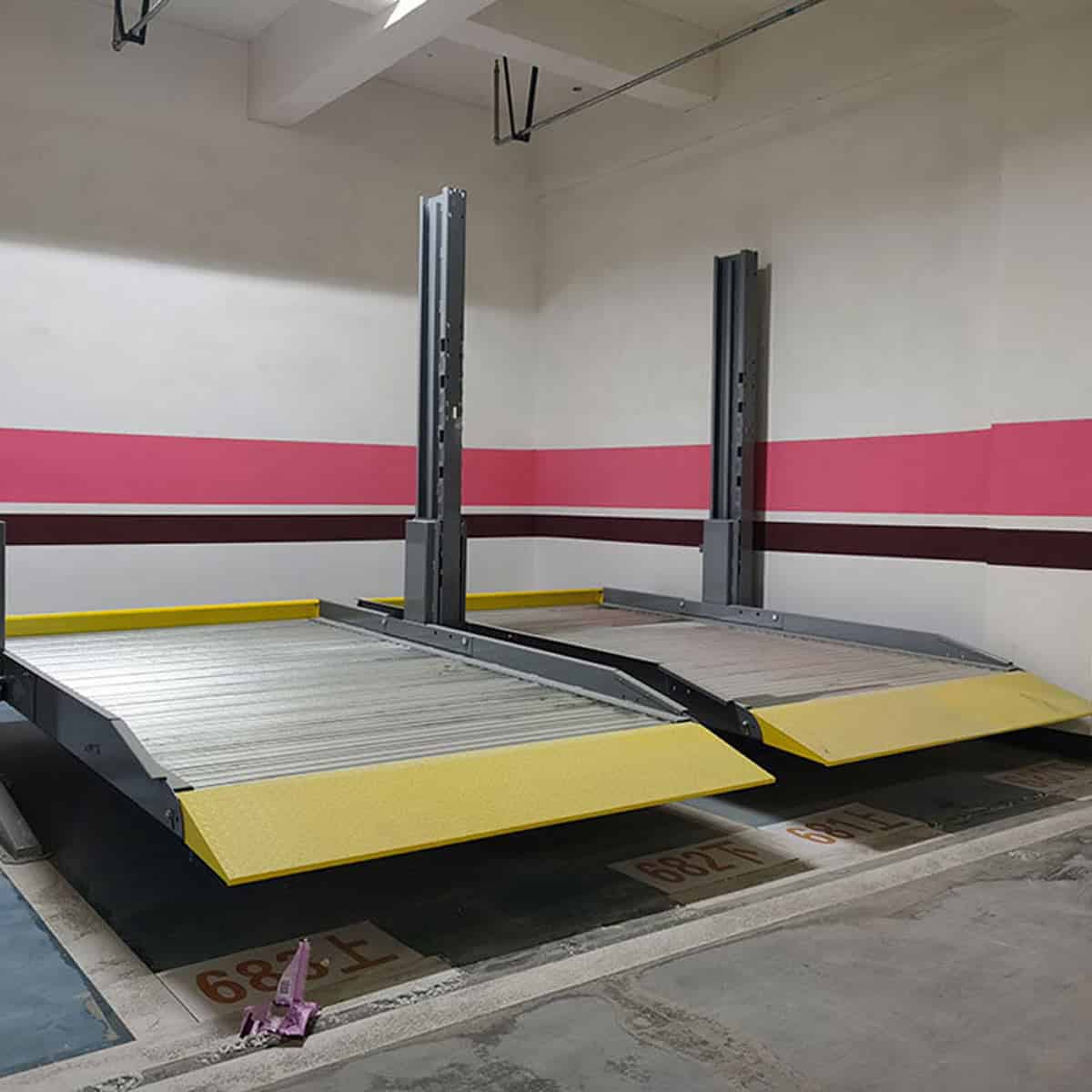 鄉城簡易升降式機械式立體停車設備過驗收