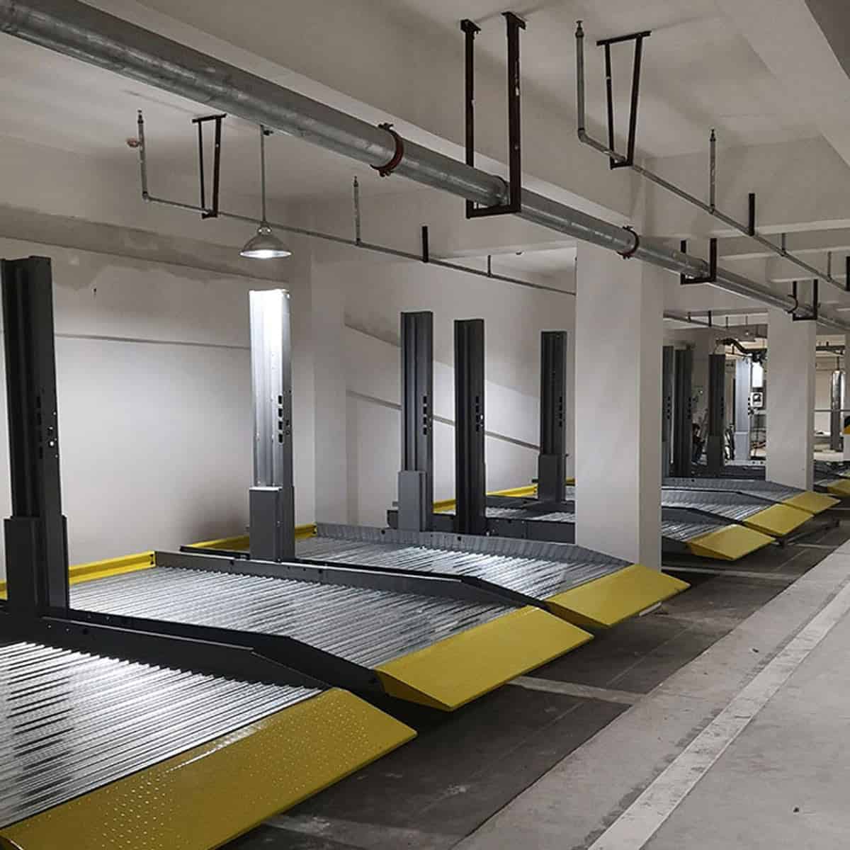 新平別墅智能立體車庫運(yùn)作過程
