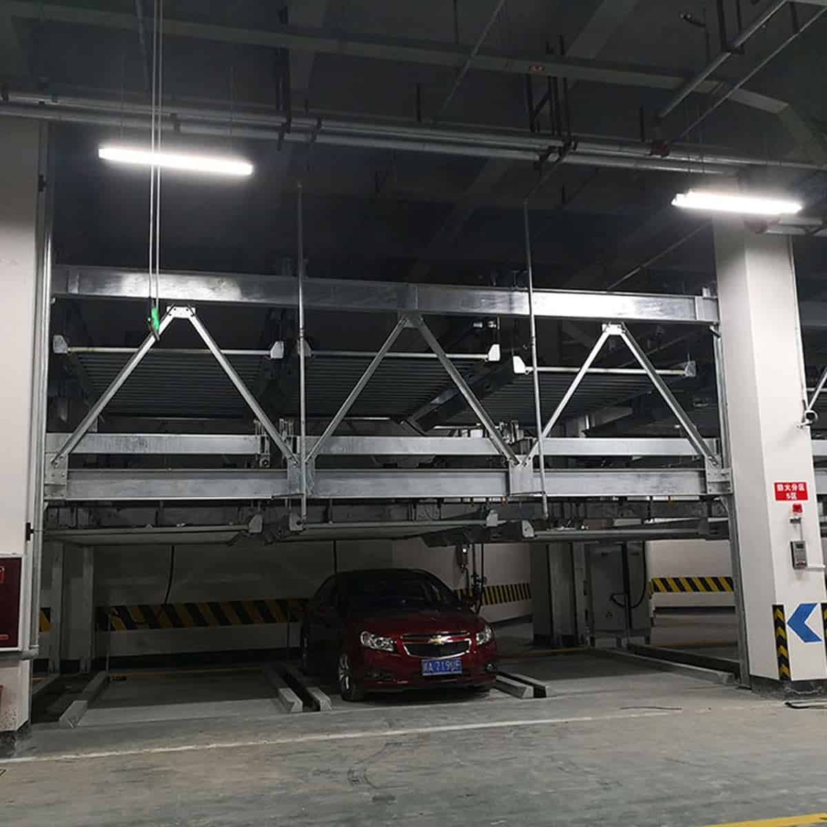 2層機械式停車庫過驗收升降橫移式停車設備租賃經營