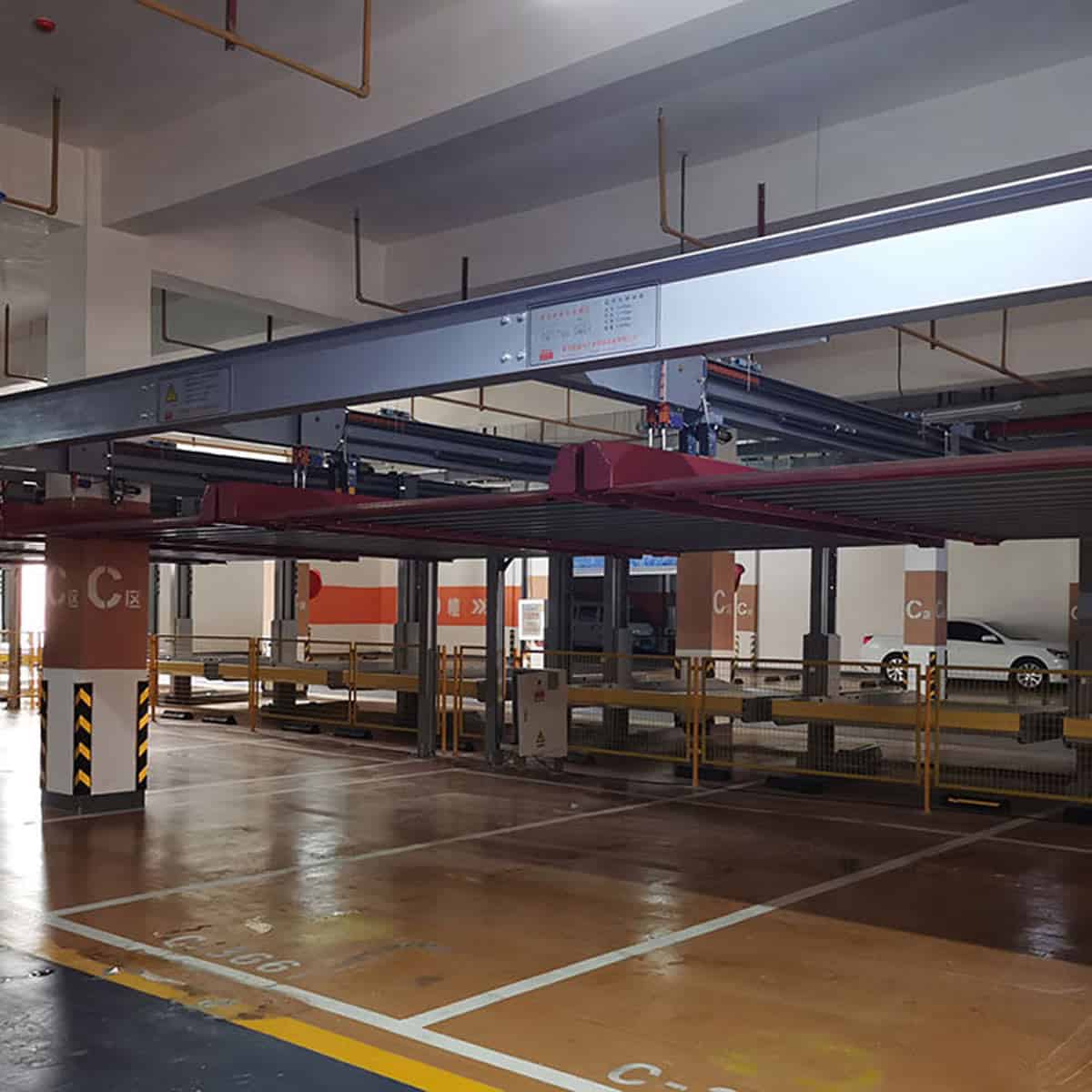 2層機械式停車庫過驗收四柱簡易升降式停車設備租賃經營